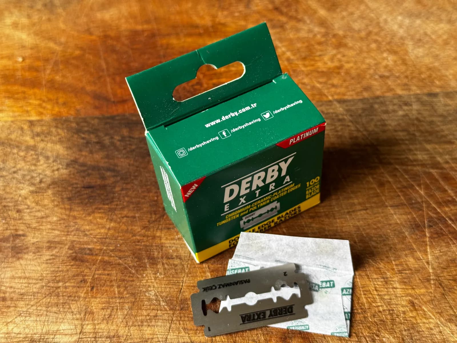 Derby Extra Double Edge Razor Blades, 100 Pack