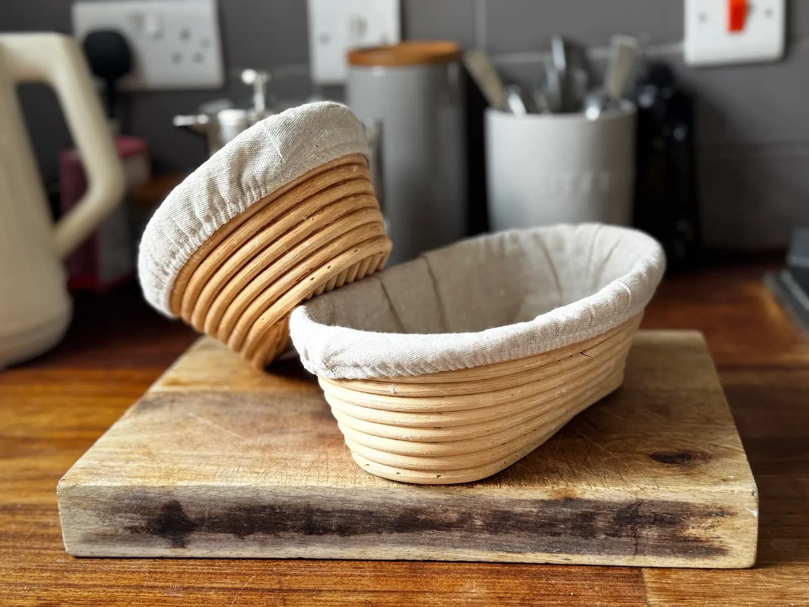 ifsecond Oval Banneton Set, 25cm, with Linen Liners
